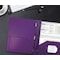 Better Office Products 2 Pocket Heavyweight Plastic Folder Portfolio With Prongs, Letter Size, Purple, 24PK 86614-24PK - alternate 2